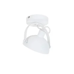 QAZQA Industrielle Deckenleuchte weiß mit Silber 15 cm verstellbar – Magnax