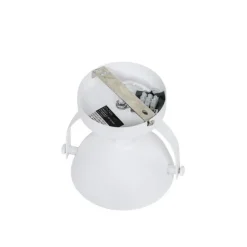 QAZQA Industrielle Deckenleuchte weiß mit Silber 15 cm verstellbar – Magnax