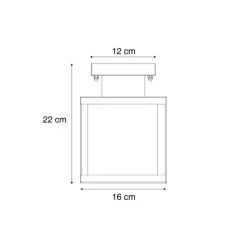 QAZQA Industrielle Deckenleuchte für Außenbereich Holz mit Klarglas - Rotterdam