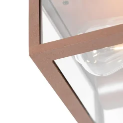 QAZQA Industrielle Deckenleuchte rostbraun IP44 2-flammig - Charlois