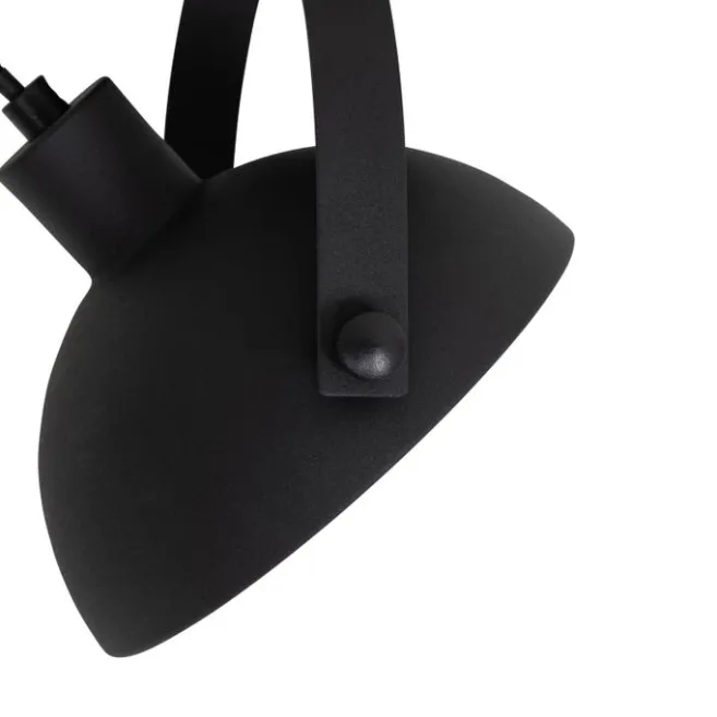 QAZQA Industrielle Deckenleuchte schwarz mit Gold 15 cm verstellbar – Magnax