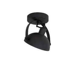 QAZQA Industrielle Deckenleuchte schwarz mit Gold 15 cm verstellbar – Magnax