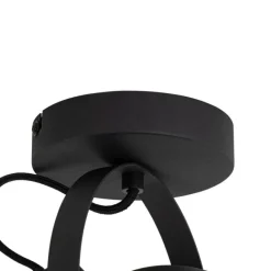 QAZQA Industrielle Deckenleuchte schwarz mit Gold 15 cm verstellbar – Magnax