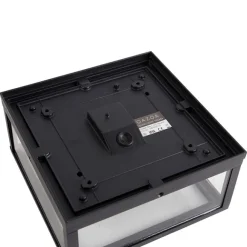 QAZQA Industrielle Deckenleuchte schwarz IP44 - Charlois