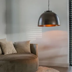 QAZQA Industrielle Hängelampe Antikbraun 60 cm - Hoodi