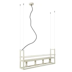 QAZQA Industrielle Hängelampe Beige 4-Lichter - Cage Rack