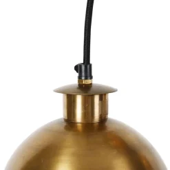 QAZQA Industrielle Hängelampe Bronze mit Holz 5 Lichter - Haicha