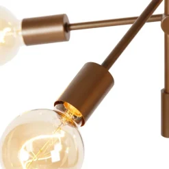 QAZQA Industrielle Hängelampe dunkelbronze 6-flammig – Sydney