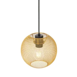 QAZQA Industrielle Hängelampe gold 3-flammig - Flor