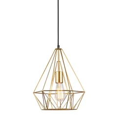 QAZQA Industrielle Hängelampe Golddraht - Carcass