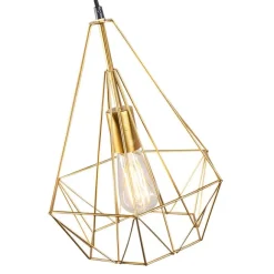 QAZQA Industrielle Hängelampe Golddraht - Carcass