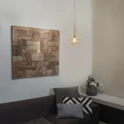 QAZQA Industrielle Hängelampe Golddraht - Carcass