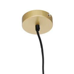 QAZQA Industrielle Hängelampe gold mit Marmor und Gestell 4-flammig - Cage Rack