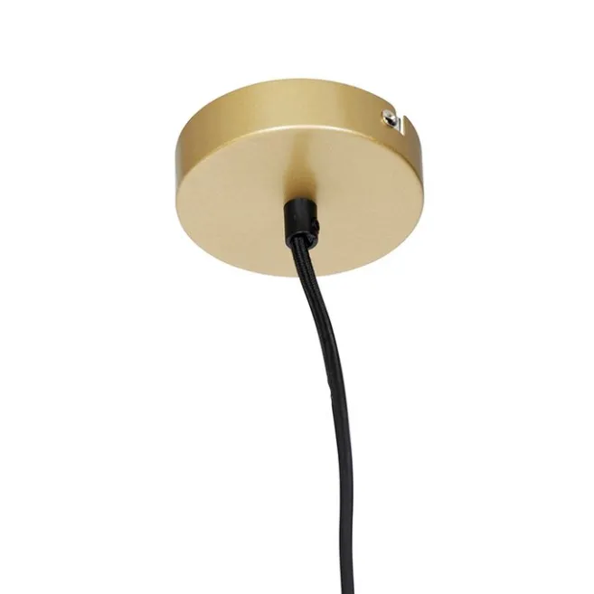 QAZQA Industrielle Hängelampe gold mit Marmor und Gestell 4-flammig - Cage Rack