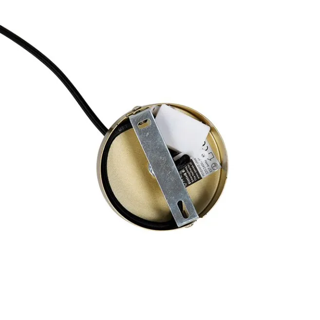 QAZQA Industrielle Hängelampe gold mit Marmor und Gestell 4-flammig - Cage Rack