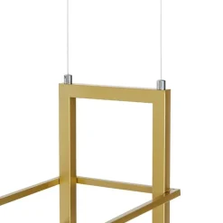 QAZQA Industrielle Hängelampe gold mit Marmor und Gestell 4-flammig - Cage Rack