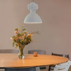 QAZQA Industrielle Hängelampe klein matt weiß - Sicko