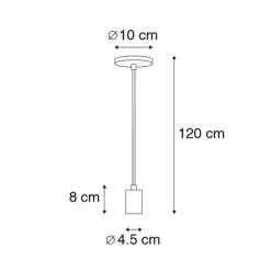 QAZQA Industrielle Hängelampe Kupfer - Facil 1