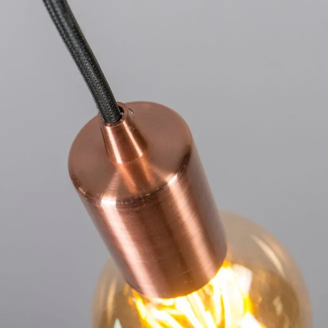 QAZQA Industrielle Hängelampe Kupfer - Facil 1