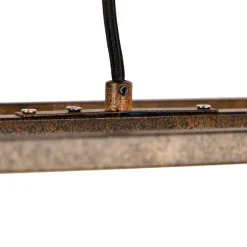 QAZQA Industrielle Hängelampe rostbraun 4-Licht - Käfig
