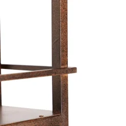 QAZQA Industrielle Hängelampe rostbraun mit Gestell 4-flammig - Cage Rack