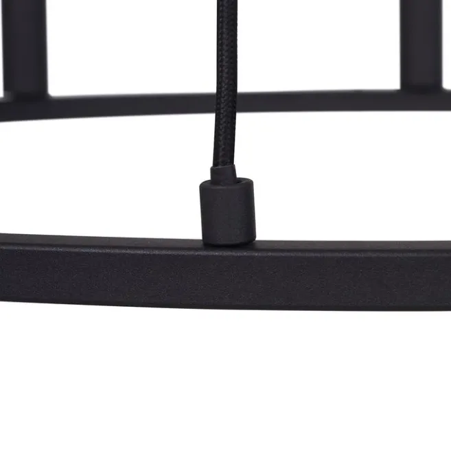 QAZQA Industrielle Hängelampe schwarz 7-flammig - Knight