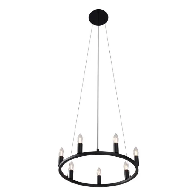 QAZQA Industrielle Hängelampe schwarz 7-flammig - Knight