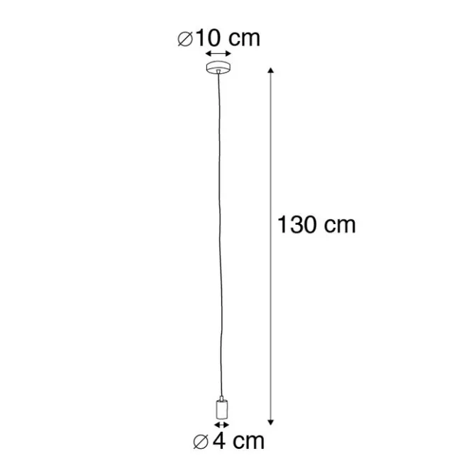 QAZQA Industrielle Hängelampe Schwarz Rund - Facil