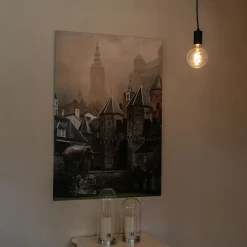 QAZQA Industrielle Hängelampe Schwarz Rund - Facil