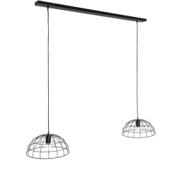 QAZQA Industrielle Hängelampe schwarz 2-Lichter - Hanze