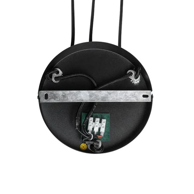 QAZQA Industrielle Hängelampe schwarz mit runden 3-Lichtern aus Beton - Pedra