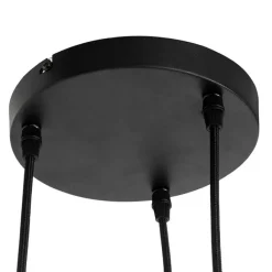 QAZQA Industrielle Hängelampe schwarz mit runden 3-Lichtern aus Beton - Pedra