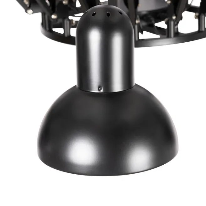 QAZQA Industrielle Hängelampe schwarz 16-flammig verstellbar - Hobby Spinne