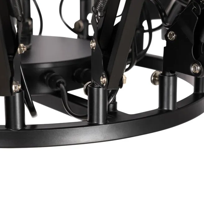 QAZQA Industrielle Hängelampe schwarz 16-flammig verstellbar - Hobby Spinne