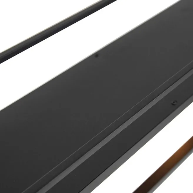 QAZQA Industrielle Hängelampe schwarz mit Gestell 4-flammig - Cage Rack