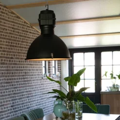 QAZQA Industrielle Hängelampe schwarz 53,5 cm - Sicko