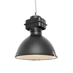 QAZQA Industrielle Hängelampe schwarz 53,5 cm - Sicko