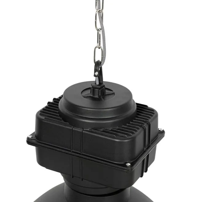 QAZQA Industrielle Hängelampe schwarz 53,5 cm - Sicko