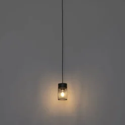 QAZQA Industrielle Hängelampe schwarz - Jim