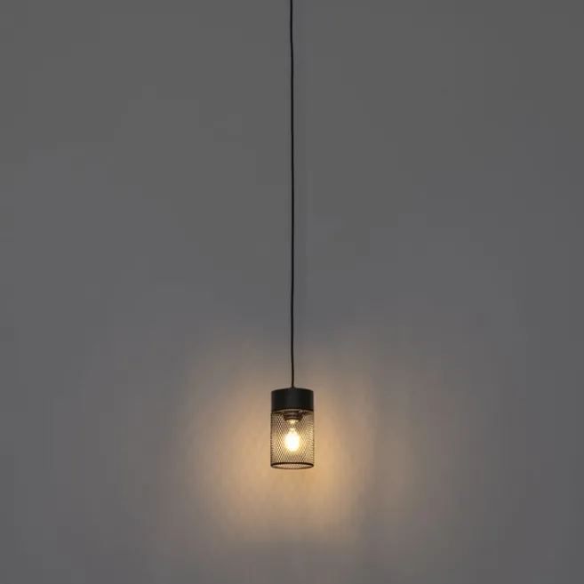 QAZQA Industrielle Hängelampe schwarz - Jim