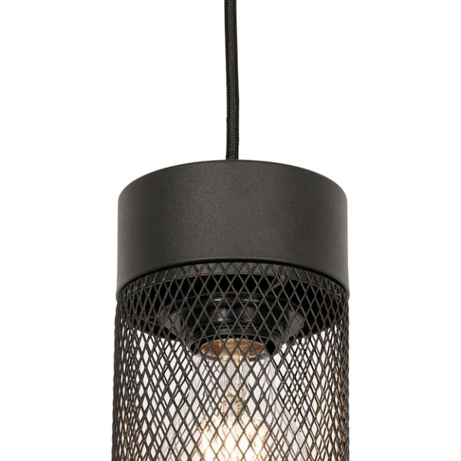 QAZQA Industrielle Hängelampe schwarz - Jim