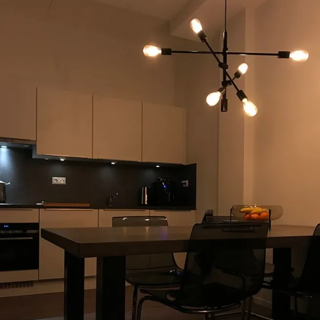 QAZQA Industrielle Hängelampe schwarz 6-flammig - Sydney