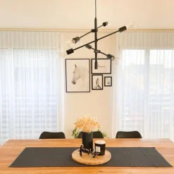 QAZQA Industrielle Hängelampe schwarz 6-flammig - Sydney