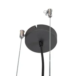 QAZQA Industrielle Hängelampe schwarz mit Rack 4-Licht - Cage Rack