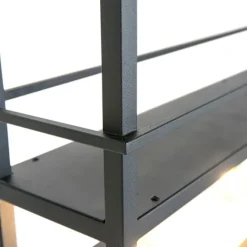 QAZQA Industrielle Hängelampe schwarz mit Rack 4-Licht - Cage Rack