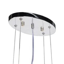 QAZQA Industrielle Hängelampe schwarz mit Gold 115 cm - Magna