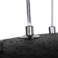 QAZQA Industrielle Hängelampe schwarz mit Gold 115 cm - Magna