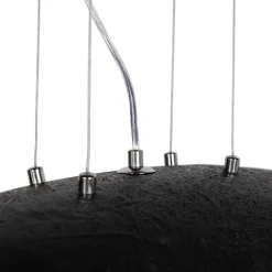 QAZQA Industrielle Hängelampe schwarz mit Gold 115 cm - Magna