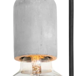 QAZQA Industrielle Hängelampe schwarz mit Beton rund 5-Licht - Pedra