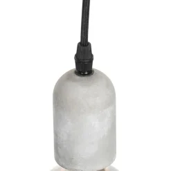 QAZQA Industrielle Hängelampe schwarz mit Beton rund 5-Licht - Pedra